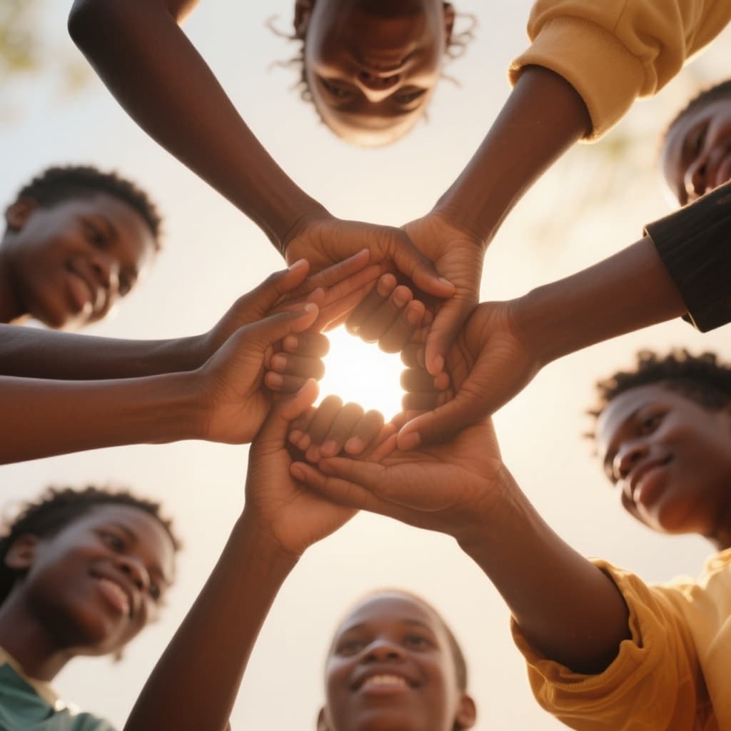 Community hands together